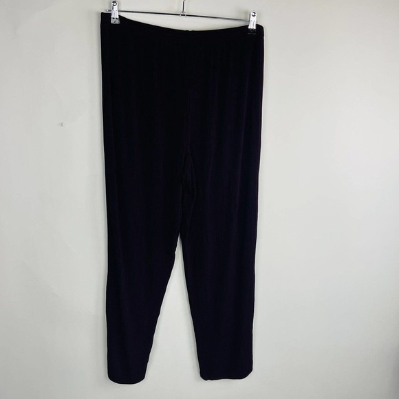 R&M Richards Womans Palazzo Pants Sz 18 Plus Crinkle Maroon Stretch Comfort - Picture 8 of 8